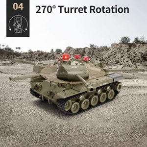 اسباب بازی ماشین کنترلی شارژی تانک MZ Military Battle Tank Toy مقیاس 1:30_اسباب بازی ماشین کنترلی